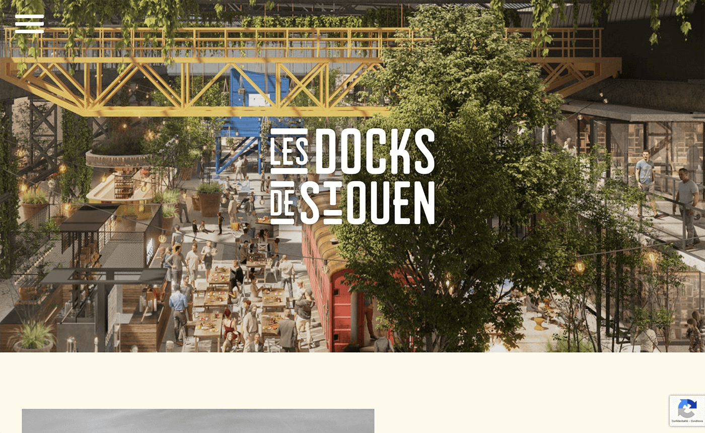 screencapture du projet web docks