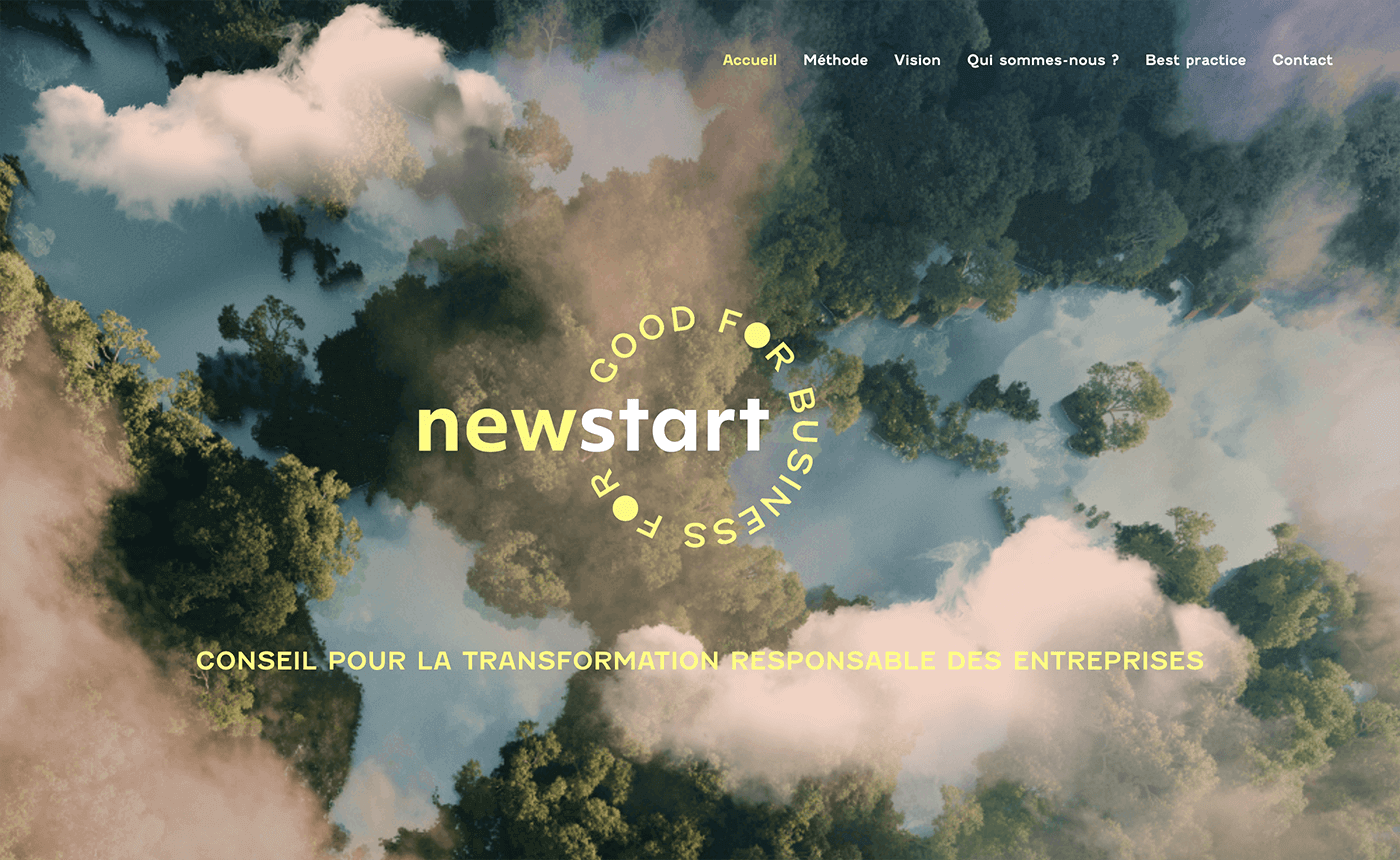 screencapture du projet web newstart